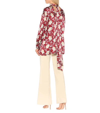 Shop Chloé Floral Silk Blouse In Multicoloured