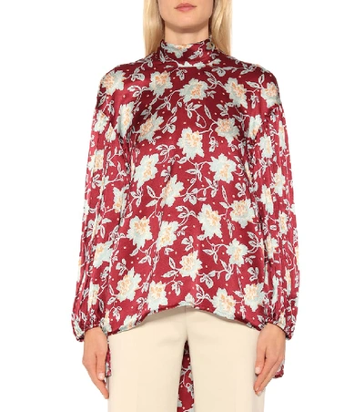 Shop Chloé Floral Silk Blouse In Multicoloured