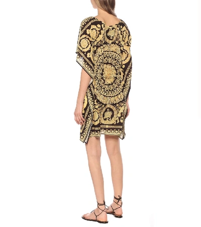 Shop Versace Barocco Kaftan In Gold