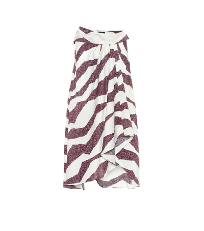 Shop Isabel Marant Rebeca Printed Silk-blend Midi Skirt In Multicoloured