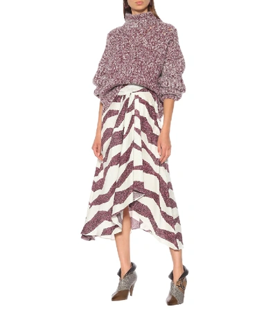 Shop Isabel Marant Rebeca Printed Silk-blend Midi Skirt In Multicoloured