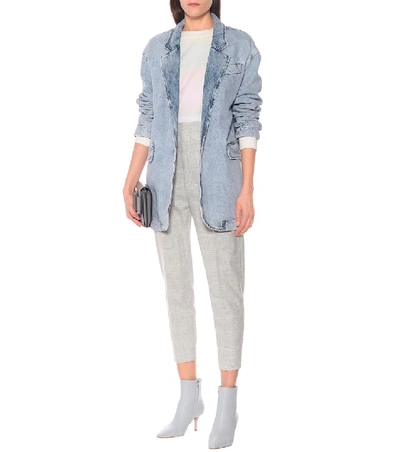 Shop Isabel Marant Étoile Holly Denim Blazer In Blue