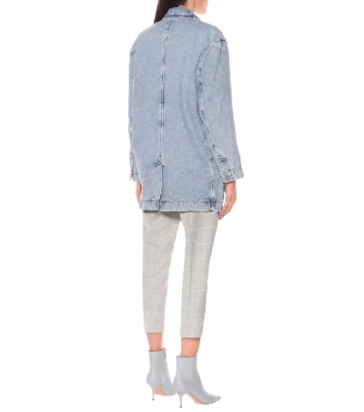 Shop Isabel Marant Étoile Holly Denim Blazer In Blue