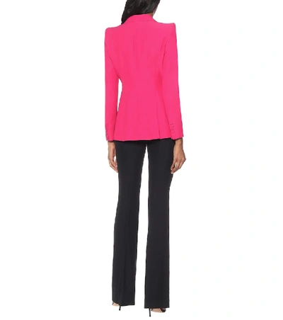 Shop Alexander Mcqueen Crêpe Blazer In Pink