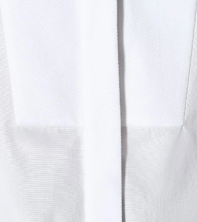 Shop Alexander Mcqueen Ruffled Cotton Blouse In White