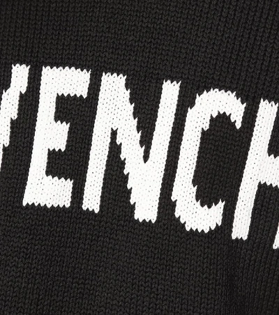 Shop Givenchy Logo Cotton Sweater In Black