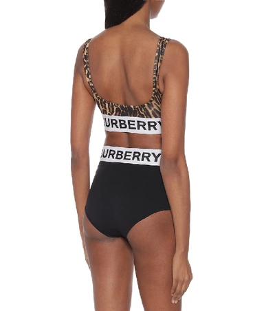 Shop Burberry Leopard-print Bikini In Multicoloured