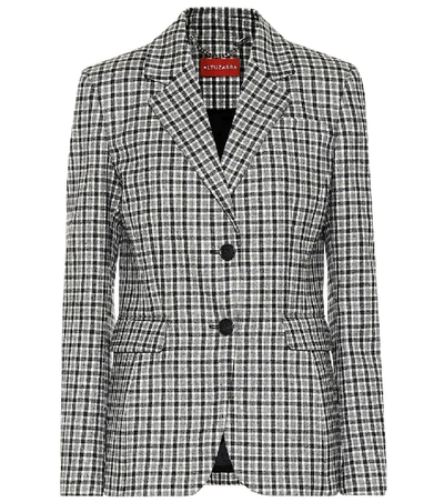 Shop Altuzarra Fenice Checked Stretch-wool Blazer In Multicoloured