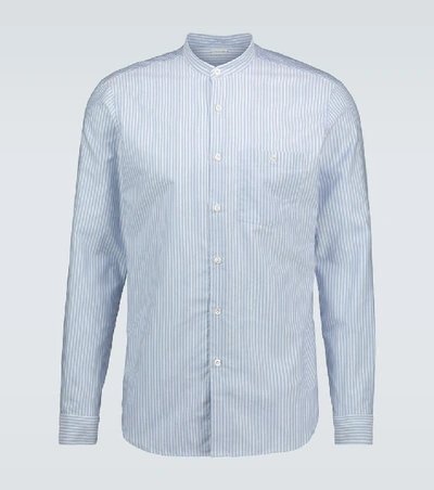 Shop Caruso Casula Striped Long-sleeved Shirt In Blue