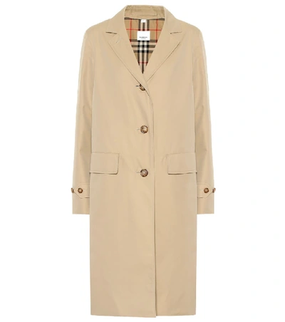 Shop Burberry Farringdon Gabardine Car Coat In Beige