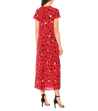 Shop Red Valentino Printed Silk Maxi Dress In Red