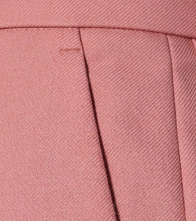 Shop Burberry Wool-blend Straight Pants In Pink