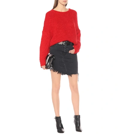 Shop Isabel Marant Étoile Shana Alpaca And Wool-blend Sweater In Red