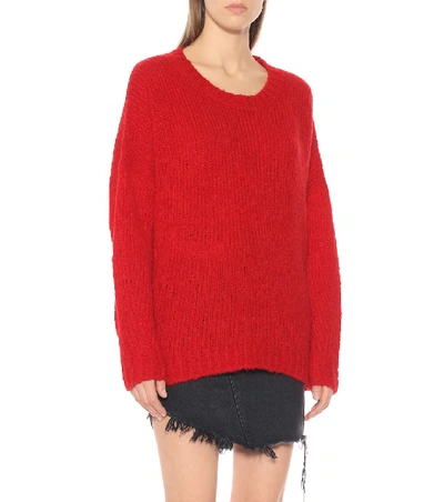 Shop Isabel Marant Étoile Shana Alpaca And Wool-blend Sweater In Red