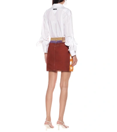 Shop Jacquemus La Jupe De Nîmes Cotton Skirt In Beige