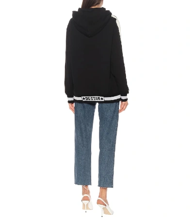 Shop Dolce & Gabbana Millennials Star Cotton Hoodie In Black