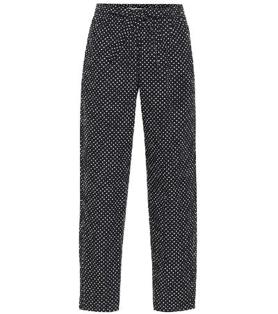 Shop Undercover Dotted Cotton Pants In Black