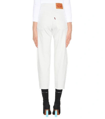 Shop Vetements X Levi's® High-rise Jeans In White