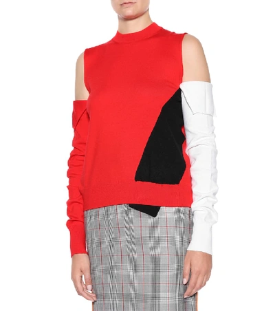 Shop Calvin Klein 205w39nyc Wool And Cashmere-blend Sweater In Red
