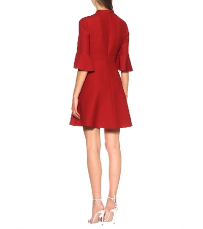 Shop Valentino Wool And Silk Dress In Red
