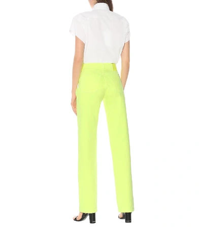 Shop Kwaidan Editions High-rise Straight Jeans In Yellow