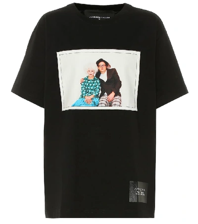 Shop Marc Jacobs Printed Cotton T-shirt In Black