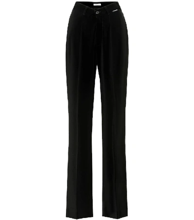 Shop Balenciaga High-rise Jersey Pants In Black