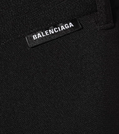 Shop Balenciaga High-rise Jersey Pants In Black