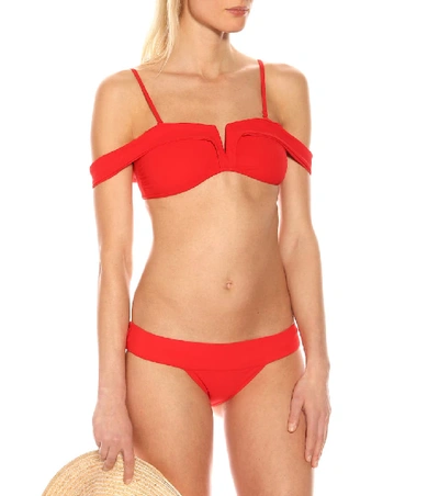 Shop Alexandra Miro Lola Bikini Top In Red