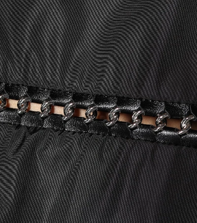 Shop Moncler Genius 6 Moncler Noir Kei Ninomiya Leather-trimmed Nylon Coat In Black