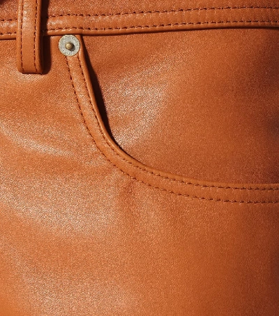 Shop Acne Studios Leather Pants In Brown