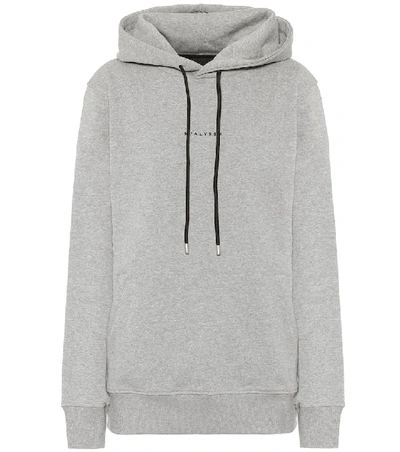 Shop Alyx Logo Cotton-blend Hoodie In Grey