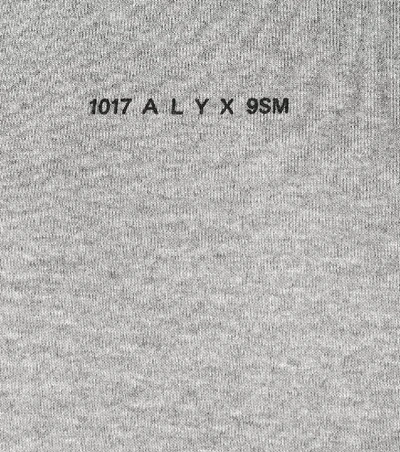 Shop Alyx Logo Cotton-blend Hoodie In Grey