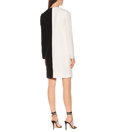 Shop Givenchy Two-tone Crêpe Dress In Black