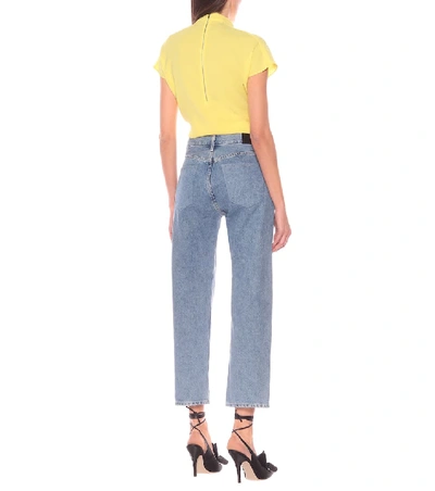 Shop Goldsign The Relaxed Straight Mid-rise Jeans In Blue