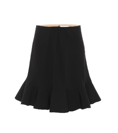 Shop Chloé Crêpe Miniskirt In Black