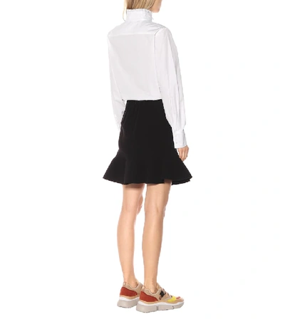 Shop Chloé Crêpe Miniskirt In Black