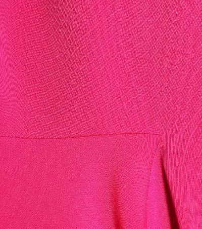 Shop Balenciaga Godet Stretch-wool Midi Skirt In Pink
