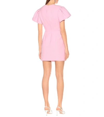 Shop Alexander Mcqueen Wool And Silk-blend Minidress In Pink