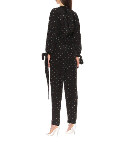 Shop Stella Mccartney Kiera Silk Jumpsuit In Black