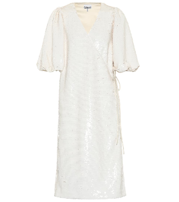ganni dress white