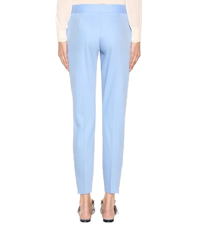 Shop Stella Mccartney Wool Trousers In Blue