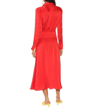 Shop Equipment Vivienne Silk-blend Dress In Red