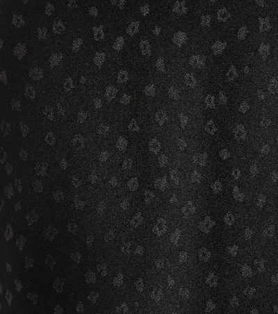 Shop Saint Laurent Long-sleeved Silk Minidress In Black