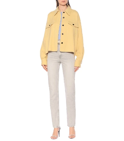 Shop Isabel Marant Dennao Wool Shirt In Yellow