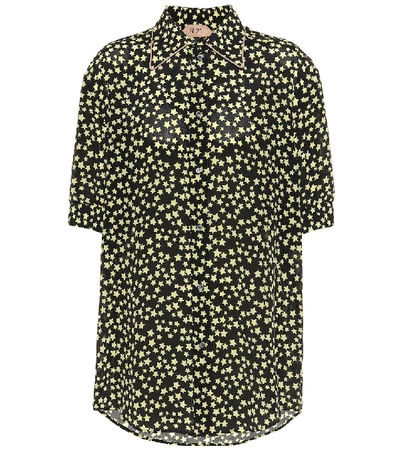 Shop N°21 Star-printed Silk Shirt In Multicoloured
