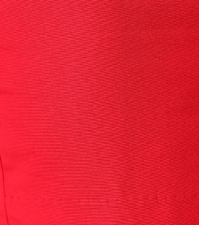 Shop Staud Panda Stretch-cotton Miniskirt In Red