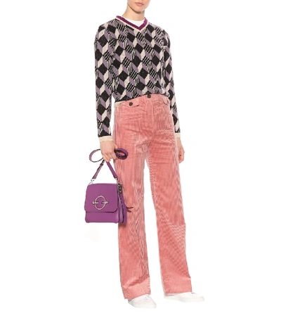 Shop Alexa Chung Wide-leg Corduroy Pants In Pink