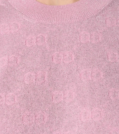 Shop Gucci Gg Wool-blend Sweater In Pink