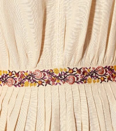 Shop Ulla Johnson Miro Linen And Cotton Dress In Beige